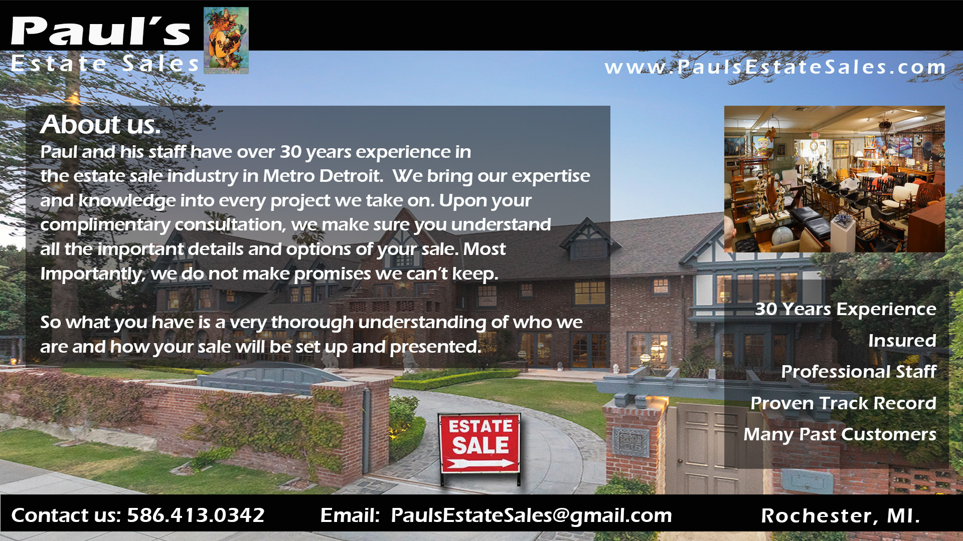 Paul's Estate Sales - Tel (586) 413-0342