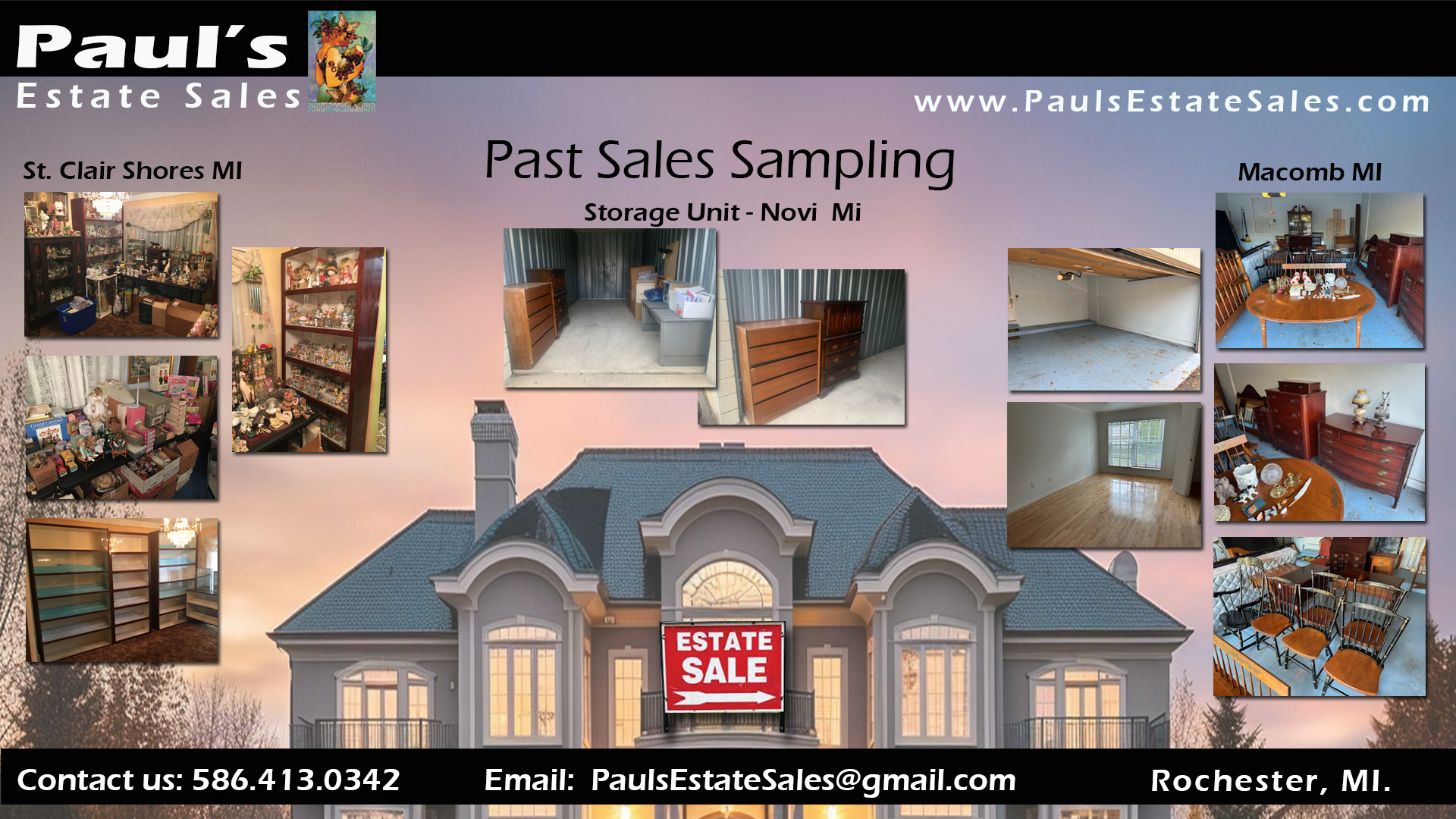 Paul's Estate Sales - Tel (586) 413-0342